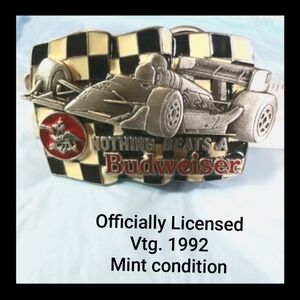 USA VTG Belt Buckle 1992 Budweiser Anheuser Busch Mint Condition